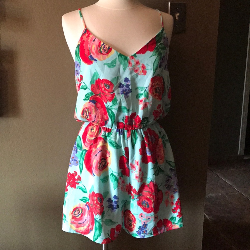 Fresh Grey Floral Romper stitch fix